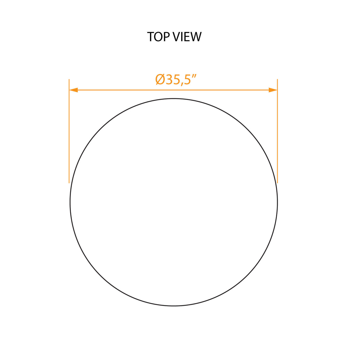 White Coffee Table Round 35 inch diameter